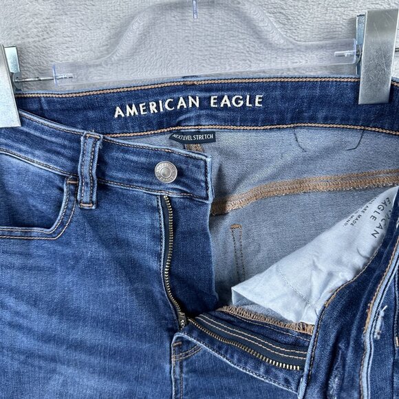 American Eagle Outfitters Skinny Jeans Womens Size 6R Next Level Stretch Blue - Picture 5 of 12